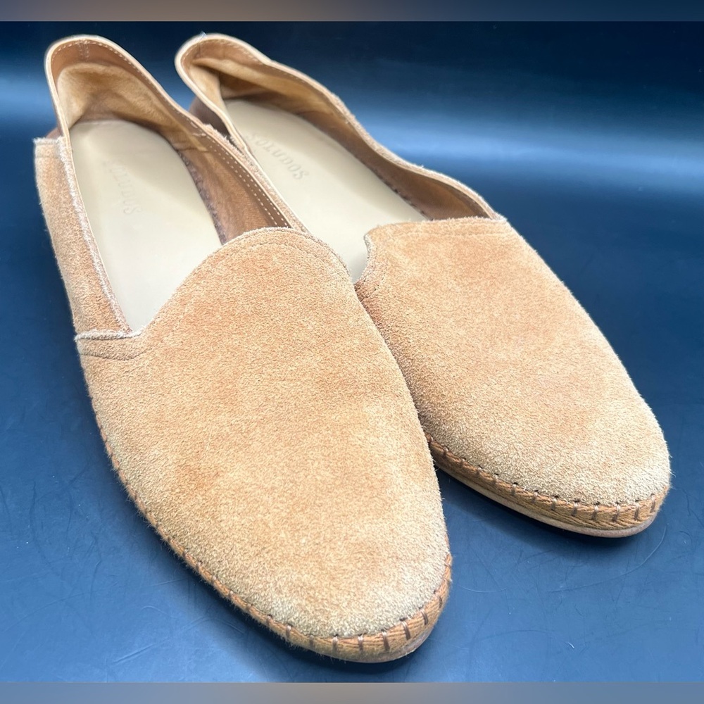 Soludos Tan Loafers Slip-On Shoes,‎ Size: 8-1/2, Women’s